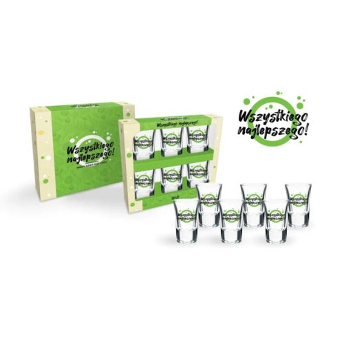 Kieliszki - Wszystkiego najlepszego, 35ml, 6szt
