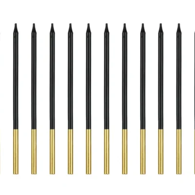 Świeczki – długie gładkie – czarne, 14 cm (12 szt.) – Dekoracje imprezowe – Szalony.pl