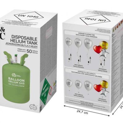 Butla z helem (jednorazowa) na 50 balonów – Butle z helem – Szalony.pl