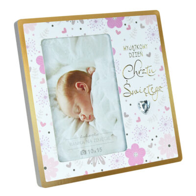 Ramka do zdjęcia – Chrzest, Różowy – Wszystkie produkty – Szalony.pl