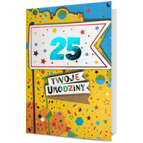 Kartka okolicznościowa - Twoje urodziny, wymienne cyferki