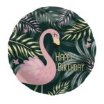 Balon bez helu: Happy Birthday, flaming, 45 cm – Balony foliowe – Szalony.pl