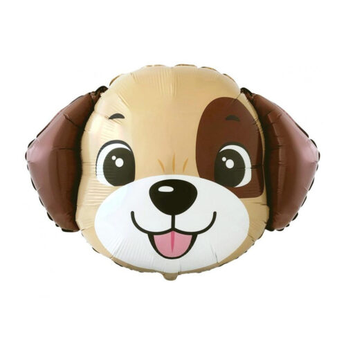 Balon z helem: Głowa pieska, pakowany, 73 cm