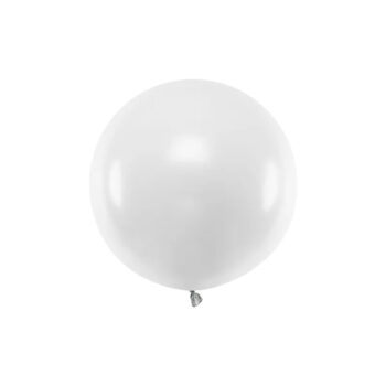 Balon bez helu: JUMBO, 60 cm, biały – Balony bez helu – Szalony.pl