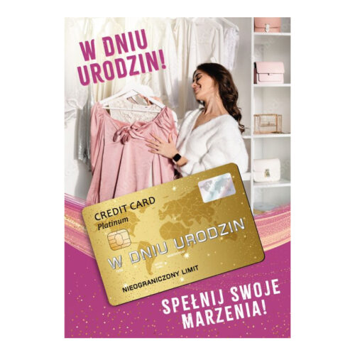 Kartka okolicznościowa - Karta w dniu urodzin, róż