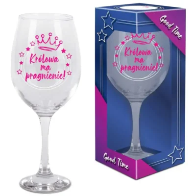 Kieliszek do wina – Królowa ma pragnienie, 580ml – Kieliszki do wina – Szalony.pl