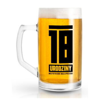Kufel – 18 urodziny, 500ml – Kufle do piwa – Szalony.pl