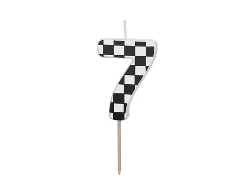 Świeczka - Cyfra "7" - szachownica, 5.5 cm