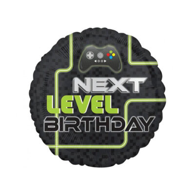 Balon bez helu: Happy Birthday, Pad do gry, 18″ – Balony foliowe – Szalony.pl