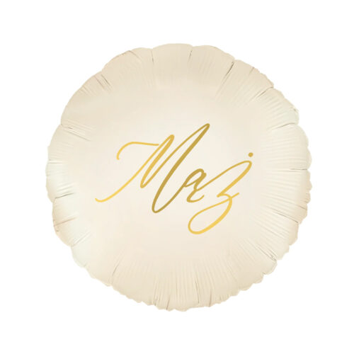 Balon z helem: Mąż, biały, 18"