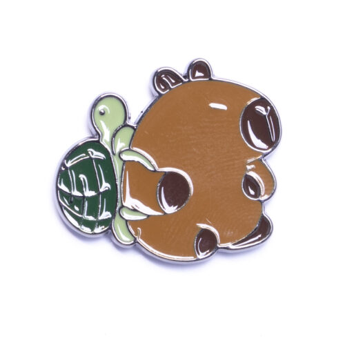 Pin - Kapibara z żółwiem