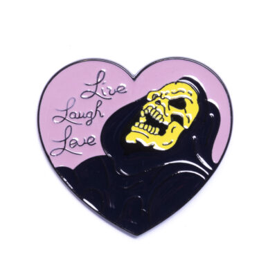 Pin – Live Laugh Love skeletor – Prezenty – Szalony.pl