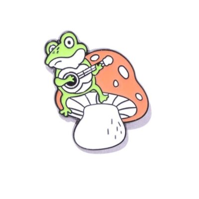 Pin – Żaba z gitarą na muchomorze – Prezenty – Szalony.pl