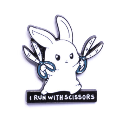 Pin – Królik z nożyczkami – Prezenty – Szalony.pl