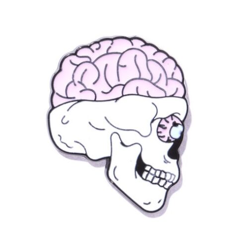 Pin - Czaszka z mózgiem