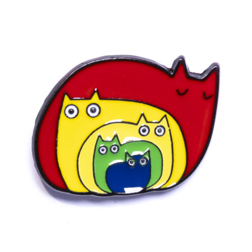 Pin - Kolorowe kotki