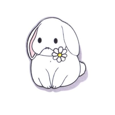 Pin – Królik ze stokrotką – Prezenty – Szalony.pl