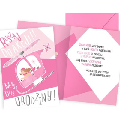 Kartka okoliczonściowa – Pies w helikopterze – Kartki urodzinowe – Szalony.pl