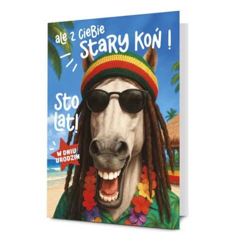Kartka XXL - Ale z ciebie stary koń! Sto lat!