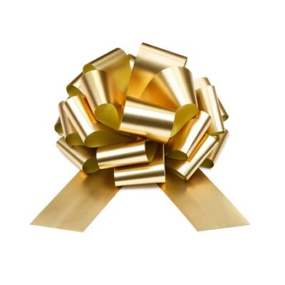 Kokarda dekoracyjna DIY – Złota, 30 cm – Dekoracje na Boże Narodzenie – Szalony.pl