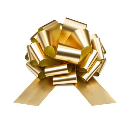 Kokarda dekoracyjna DIY - Złota, 40 cm