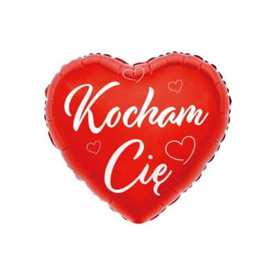 Balon bez helu: Serce, Kocham Cię, 18” – Balony foliowe – Szalony.pl