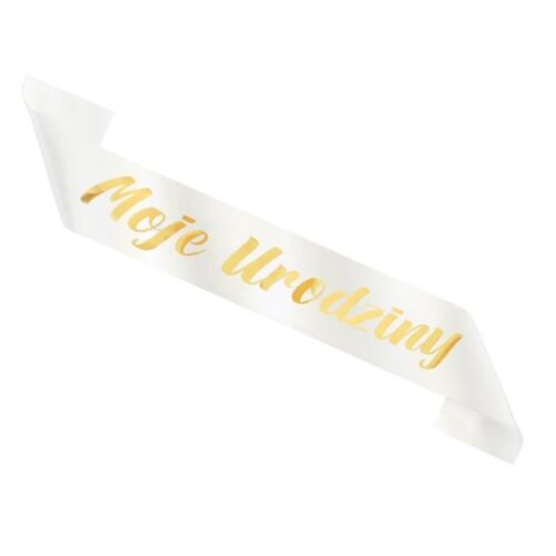 Szarfa - Moje Urodziny, biała