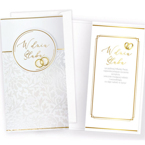 Kartka okolicznościowa - W dniu Ślubu, obrączki