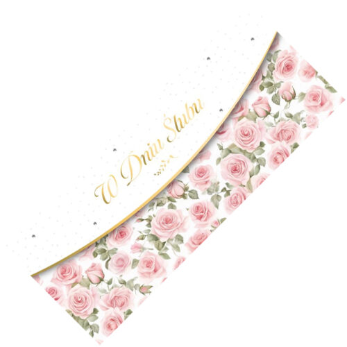 Kartka okolicznościowa - Ślub, koperta róże