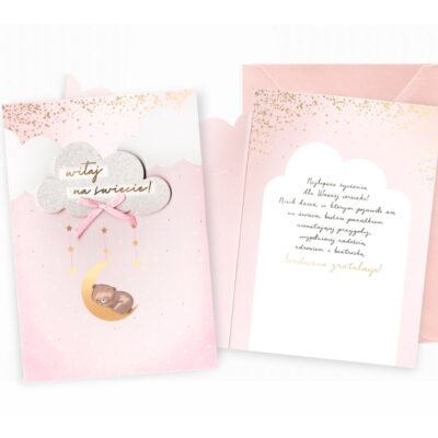 Kartka okolicznościo – Witaj na świecie, księżyc – Kartki na narodziny – Szalony.pl