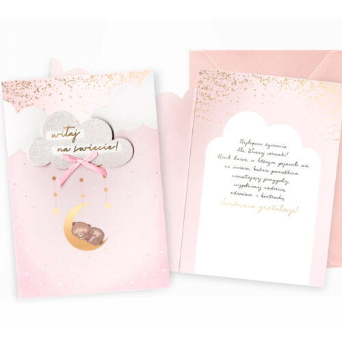 Kartka okolicznościo - Witaj na świecie, księżyc
