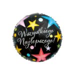 Balon bez helu: Wszystkiego Najlepszego, 45 cm – Balony foliowe – Szalony.pl