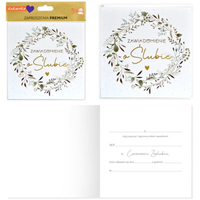 Zaproszenia – Zawiadomienie o ślubie – Wszystkie produkty – Szalony.pl