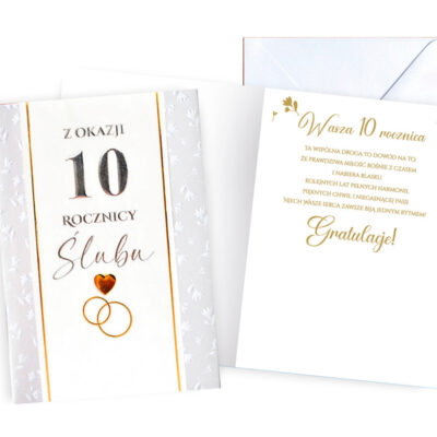 Kartka – 10 rocznica ślubu – Kartki na rocznicę ślubu – Szalony.pl