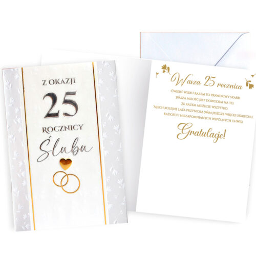 Kartka okolicznościowa - 25 rocznica ślubu