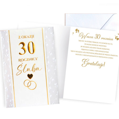 Kartka okolicznościowa - 30 rocznica ślubu
