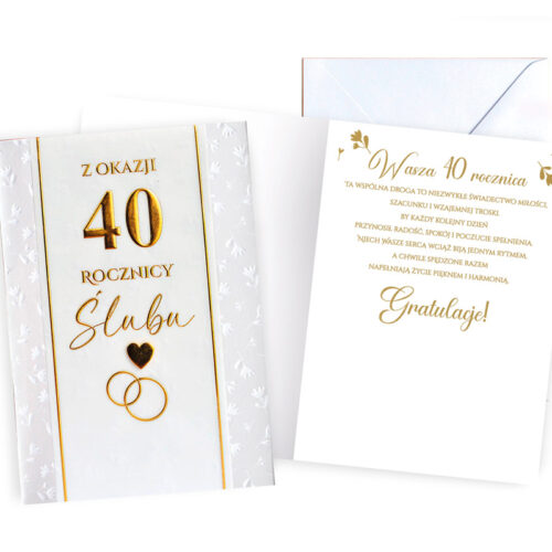 Kartka - 40 rocznica ślubu