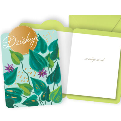 Kartka okolicznościowa – Dziękuję, liście – Kartki podziękowania – Szalony.pl