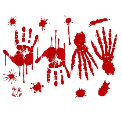 Naklejki samoprzylepne – Krawawe ślady, 30×45 cm – Dekoracje imprezowe – Szalony.pl