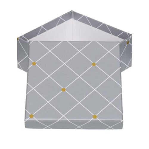 Pudełko prezentowe - Srebrne, 22x22 cm