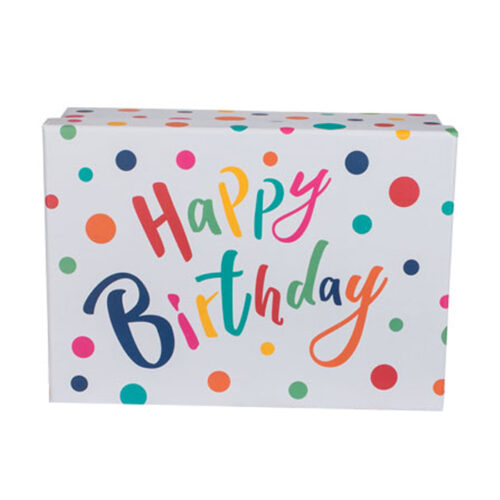 Pudełko prezentowe - Happy birthday, 28,5x20 cm