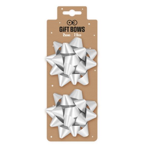 Rozetka - srebrna, 7.5cm 2 szt