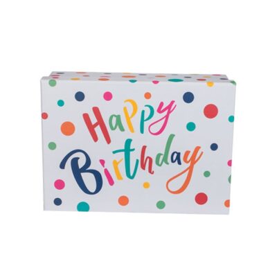 Pudełko prezentowe – Happy birthday, 28,5×20 cm – Pudełka prezentowe – Szalony.pl