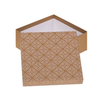 Pudełko prezentowe – Brązowe, 22×22 cm – Pudełka prezentowe – Szalony.pl
