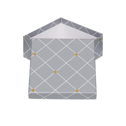 Pudełko prezentowe - Srebrne, 18x18 cm