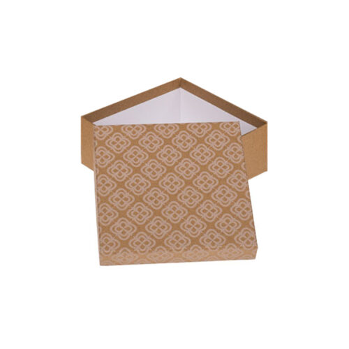 Pudełko prezentowe - Brązowe, 14x14 cm