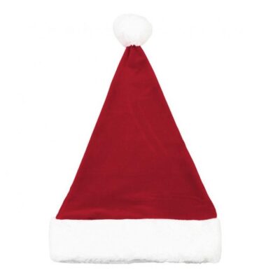 Czapka Mikołaja – Aksamitna, bordowa – Przebrania imprezowe – Szalony.pl
