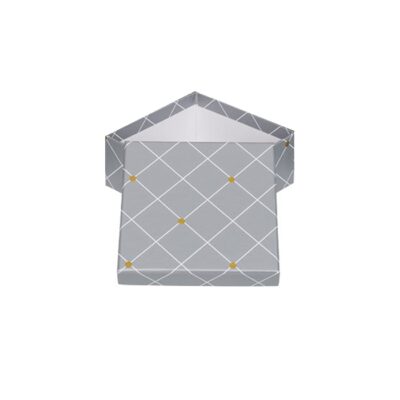 Pudełko prezentowe – Srebrne, 22×22 cm – Pudełka prezentowe – Szalony.pl