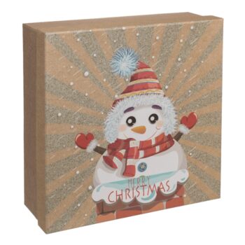 Pudełko prezentowe – Bałwanek, 22,5×22,5 cm – Pudełka prezentowe – Szalony.pl