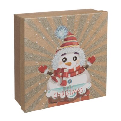 Pudełko prezentowe – Bałwanek, 22,5×22,5 cm – Pudełka prezentowe – Szalony.pl